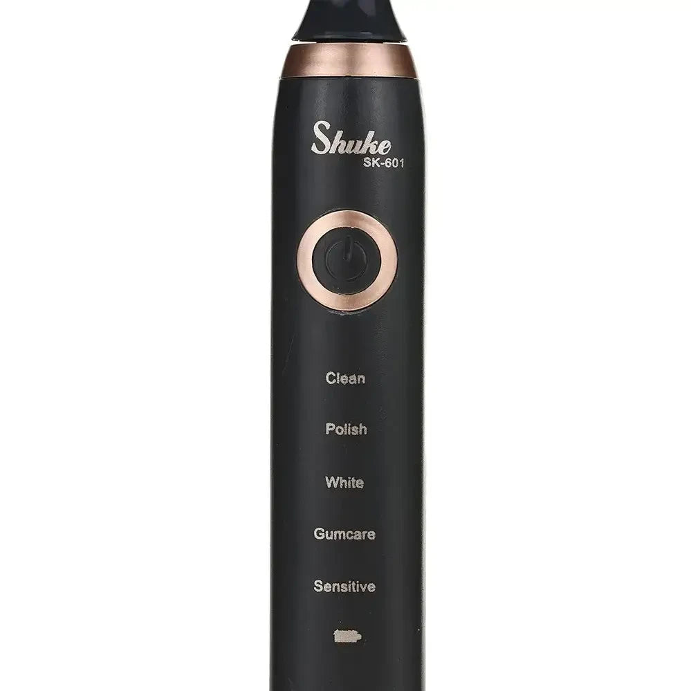 Акумуляторна зубна щітка Shuke SK-601 з 4 насадками (чорна)